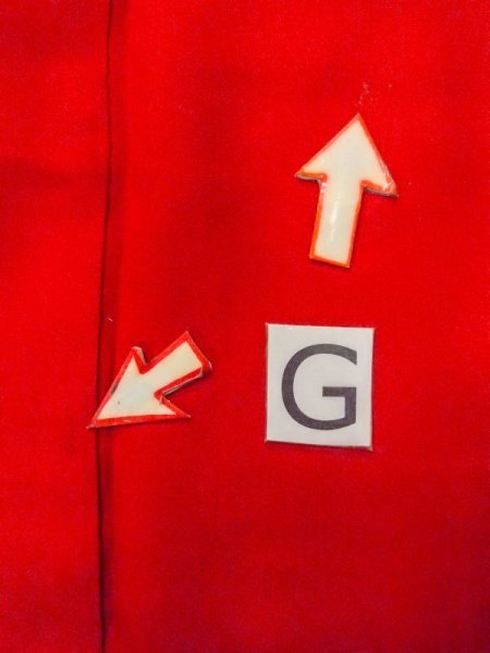 画像20: N0629C  女性用 女の子  シルク(正絹)   赤色, 雲 【中古】 【USED】 【リサイクル】 ★★☆☆☆ (20)