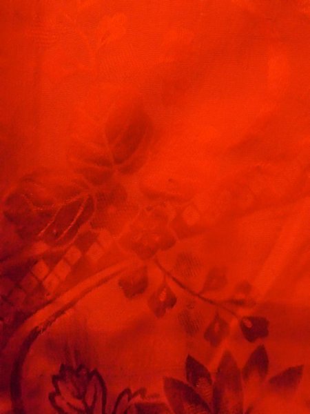 画像6: N0629D  女性用 女の子  シルク(正絹)   赤色,  【中古】 【USED】 【リサイクル】 ★★☆☆☆ (6)