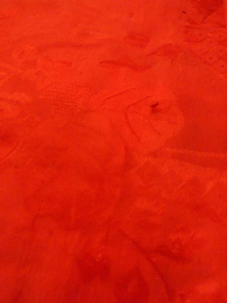 画像8: N0629D  女性用 女の子  シルク(正絹)   赤色,  【中古】 【USED】 【リサイクル】 ★★☆☆☆ (8)