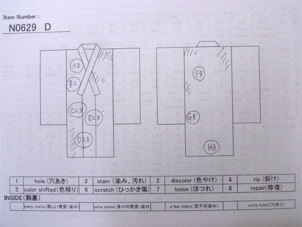 画像13: N0629D  女性用 女の子  シルク(正絹)   赤色,  【中古】 【USED】 【リサイクル】 ★★☆☆☆ (13)