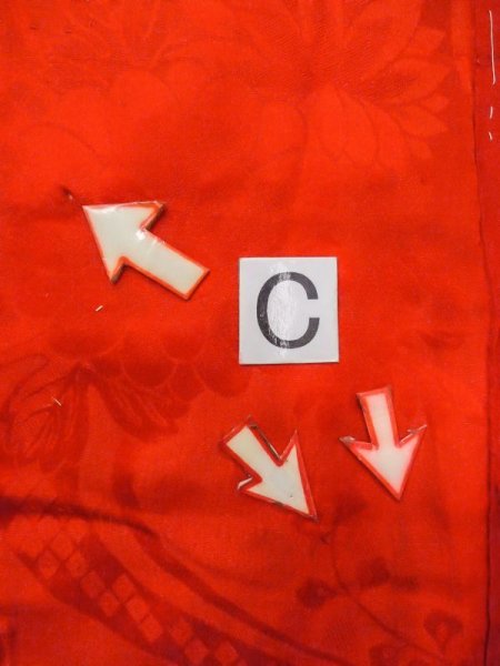 画像16: N0629D  女性用 女の子  シルク(正絹)   赤色,  【中古】 【USED】 【リサイクル】 ★★☆☆☆ (16)