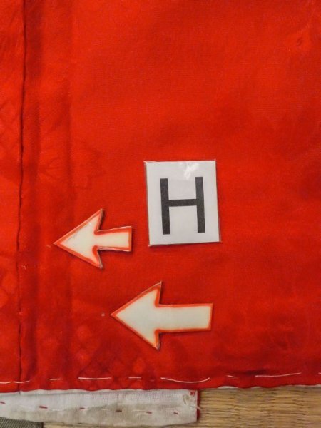 画像21: N0629D  女性用 女の子  シルク(正絹)   赤色,  【中古】 【USED】 【リサイクル】 ★★☆☆☆ (21)