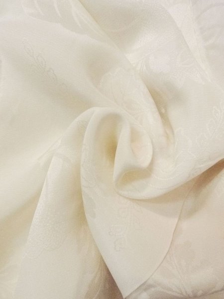 画像11: N0629H  女性用 女の子 半衿付き シルク(正絹)   白,  【中古】 【USED】 【リサイクル】 ★★☆☆☆ (11)