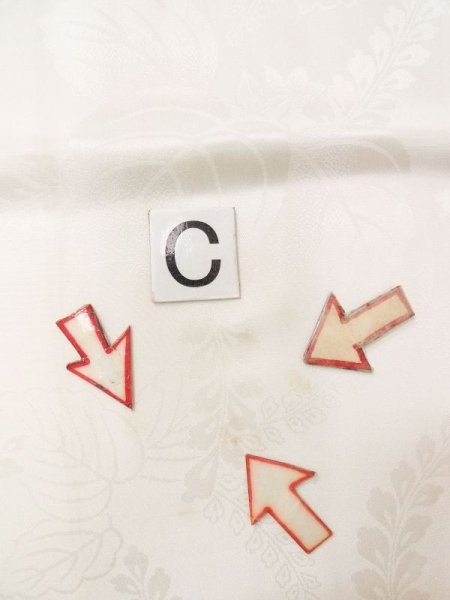 画像16: N0629H  女性用 女の子 半衿付き シルク(正絹)   白,  【中古】 【USED】 【リサイクル】 ★★☆☆☆ (16)