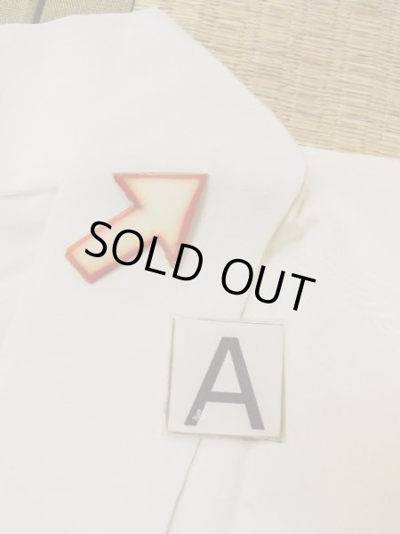 画像14: N0629K  女性用 襦袢 地紋：青海波、源氏雲、さやもん、菱、かのこ シルク（正絹）   オフ　ホワイト,  【中古】 【USED】 【リサイクル】 ★★★☆☆ (14)