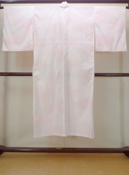 画像2: N0629P  女性用 襦袢 半衿付き、鈴柄 化繊   白,  【中古】 【USED】 【リサイクル】 ★★★☆☆ (2)