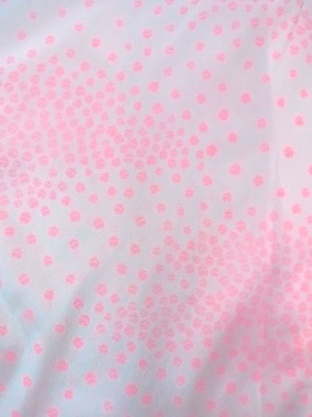 画像3: N0629P  女性用 襦袢 半衿付き、鈴柄 化繊   白,  【中古】 【USED】 【リサイクル】 ★★★☆☆ (3)