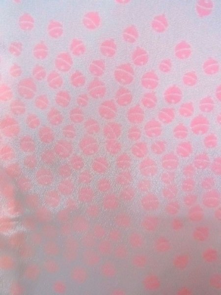 画像7: N0629P  女性用 襦袢 半衿付き、鈴柄 化繊   白,  【中古】 【USED】 【リサイクル】 ★★★☆☆ (7)