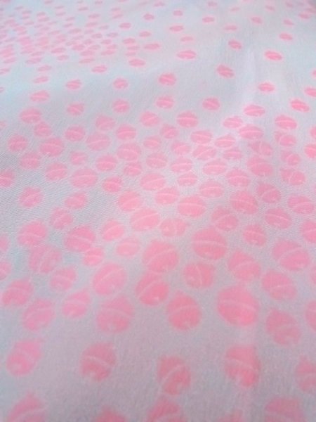 画像8: N0629P  女性用 襦袢 半衿付き、鈴柄 化繊   白,  【中古】 【USED】 【リサイクル】 ★★★☆☆ (8)