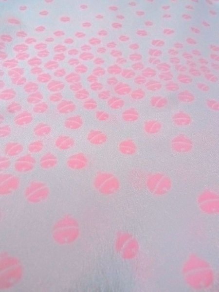 画像9: N0629P  女性用 襦袢 半衿付き、鈴柄 化繊   白,  【中古】 【USED】 【リサイクル】 ★★★☆☆ (9)