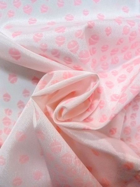 画像12: N0629P  女性用 襦袢 半衿付き、鈴柄 化繊   白,  【中古】 【USED】 【リサイクル】 ★★★☆☆ (12)