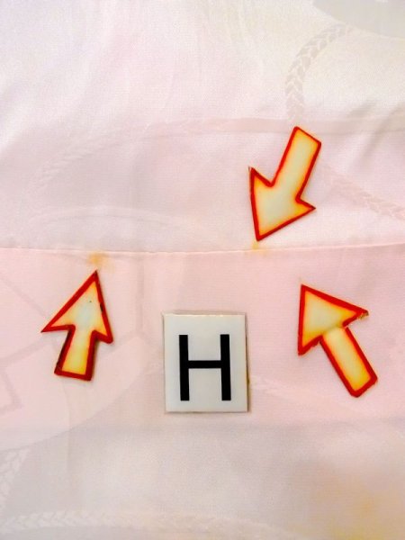 画像21: N0629S  女性用 襦袢  シルク（正絹）  淡い 桃色,  【中古】 【USED】 【リサイクル】 ★★☆☆☆ (21)