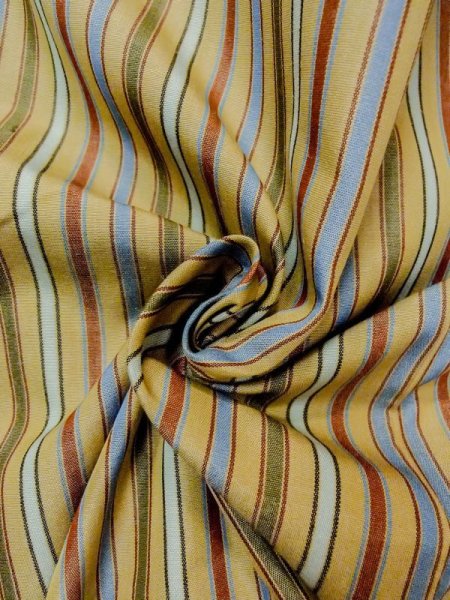 画像11: N0717B  女性用 羽織  シルク(正絹)   ベージュ, 縞 【中古】 【USED】 【リサイクル】 ★★☆☆☆ (11)