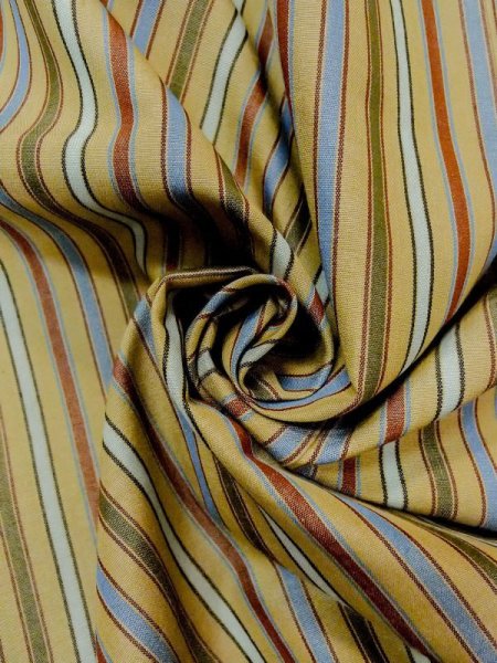 画像12: N0717B  女性用 羽織  シルク(正絹)   ベージュ, 縞 【中古】 【USED】 【リサイクル】 ★★☆☆☆ (12)