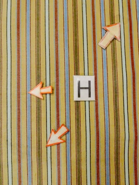 画像21: N0717B  女性用 羽織  シルク(正絹)   ベージュ, 縞 【中古】 【USED】 【リサイクル】 ★★☆☆☆ (21)