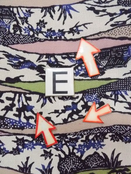 画像18: N0717H  女性用 小紋  シルク(正絹)   マルチカラー, 花 【中古】 【USED】 【リサイクル】 ★★☆☆☆ (18)