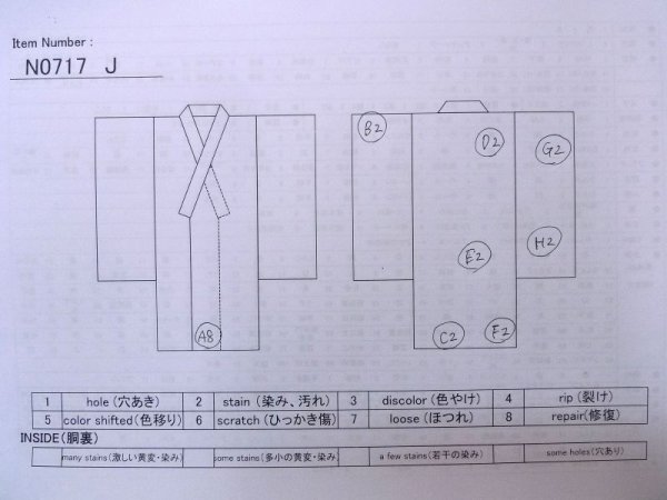 画像13: N0717J  女性用 小紋  シルク(正絹)   黒, 花 【中古】 【USED】 【リサイクル】 ★★☆☆☆ (13)