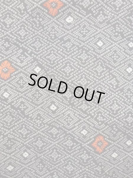 画像3: N0717N  女性用 小紋  化繊   黒, 松皮菱 【中古】 【USED】 【リサイクル】 ★☆☆☆☆ (3)