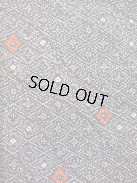 画像4: N0717N  女性用 小紋  化繊   黒, 松皮菱 【中古】 【USED】 【リサイクル】 ★☆☆☆☆ (4)