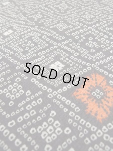 画像8: N0717N  女性用 小紋  化繊   黒, 松皮菱 【中古】 【USED】 【リサイクル】 ★☆☆☆☆ (8)