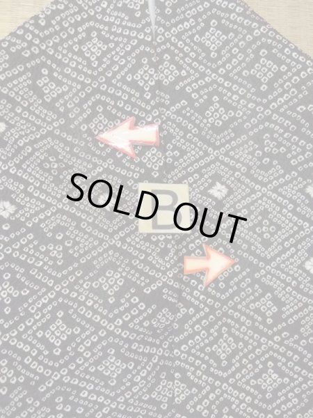 画像15: N0717N  女性用 小紋  化繊   黒, 松皮菱 【中古】 【USED】 【リサイクル】 ★☆☆☆☆ (15)