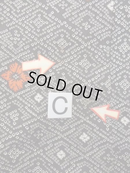 画像16: N0717N  女性用 小紋  化繊   黒, 松皮菱 【中古】 【USED】 【リサイクル】 ★☆☆☆☆ (16)