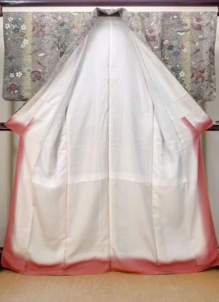 画像2: N0717Q Mint  女性用 小紋  シルク(正絹)   マルチカラー, 桜 【中古】 【USED】 【リサイクル】 ★★★★☆ (2)