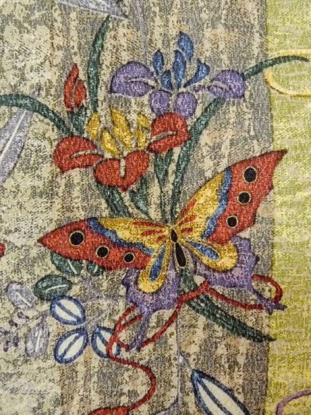 画像5: N0717Q Mint  女性用 小紋  シルク(正絹)   マルチカラー, 桜 【中古】 【USED】 【リサイクル】 ★★★★☆ (5)