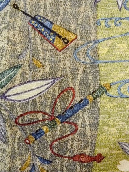 画像7: N0717Q Mint  女性用 小紋  シルク(正絹)   マルチカラー, 桜 【中古】 【USED】 【リサイクル】 ★★★★☆ (7)