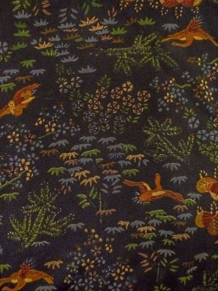 画像3: N0717R Mint  女性用 小紋  シルク(正絹)   黒, 桐 【中古】 【USED】 【リサイクル】 ★★★★☆ (3)