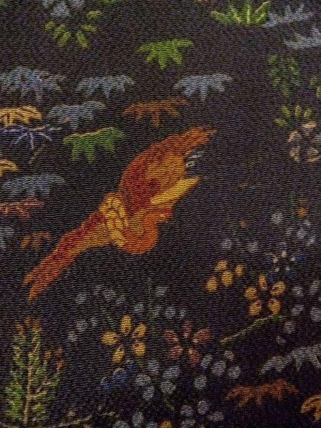 画像6: N0717R Mint  女性用 小紋  シルク(正絹)   黒, 桐 【中古】 【USED】 【リサイクル】 ★★★★☆ (6)