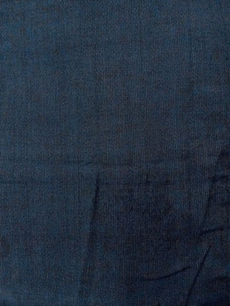 画像4: N0717W  男性用着物  シルク(正絹)  青み 黒, チェック柄 【中古】 【USED】 【リサイクル】 ★☆☆☆☆ (4)