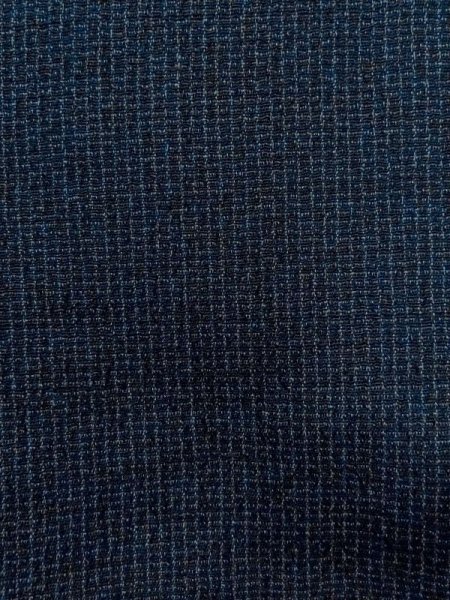 画像6: N0717W  男性用着物  シルク(正絹)  青み 黒, チェック柄 【中古】 【USED】 【リサイクル】 ★☆☆☆☆ (6)