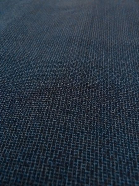 画像8: N0717W  男性用着物  シルク(正絹)  青み 黒, チェック柄 【中古】 【USED】 【リサイクル】 ★☆☆☆☆ (8)