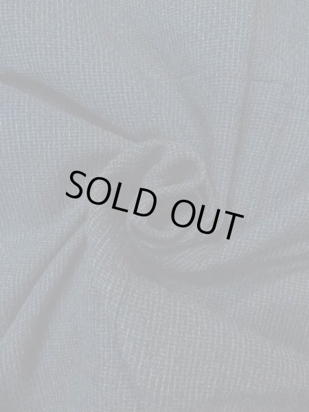 画像11: N0717W  男性用着物  シルク（正絹）  青み 黒, チェック柄 【中古】 【USED】 【リサイクル】 ★☆☆☆☆ (11)