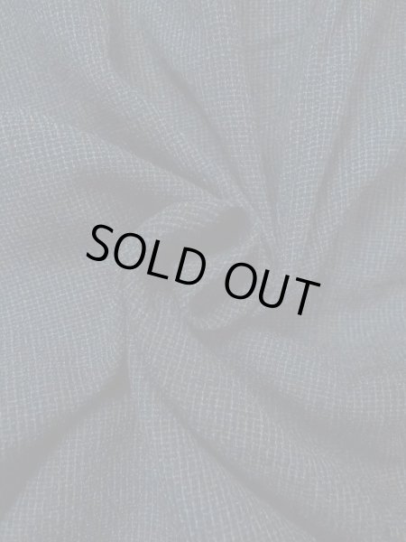 画像12: N0717W  男性用着物  シルク（正絹）  青み 黒, チェック柄 【中古】 【USED】 【リサイクル】 ★☆☆☆☆ (12)