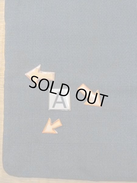 画像14: N0717W  男性用着物  シルク（正絹）  青み 黒, チェック柄 【中古】 【USED】 【リサイクル】 ★☆☆☆☆ (14)