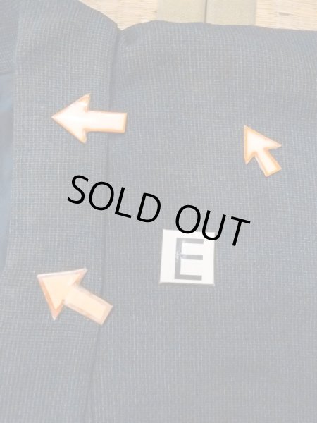 画像18: N0717W  男性用着物  シルク（正絹）  青み 黒, チェック柄 【中古】 【USED】 【リサイクル】 ★☆☆☆☆ (18)