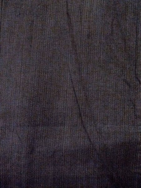 画像3: N0717Y Mint  男性用着物  シルク(正絹)   黒, チェック柄 【中古】 【USED】 【リサイクル】 ★★★★☆ (3)