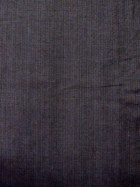 画像4: N0717Y Mint  男性用着物  シルク(正絹)   黒, チェック柄 【中古】 【USED】 【リサイクル】 ★★★★☆ (4)