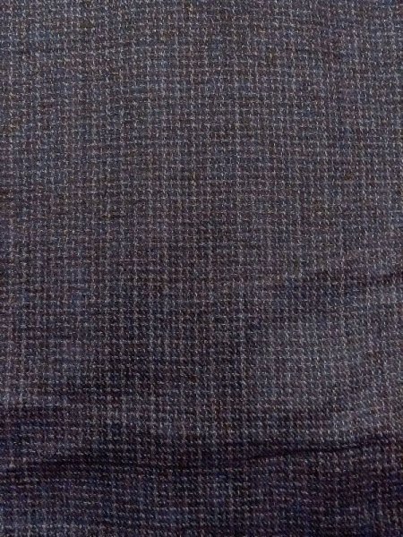 画像5: N0717Y Mint  男性用着物  シルク(正絹)   黒, チェック柄 【中古】 【USED】 【リサイクル】 ★★★★☆ (5)