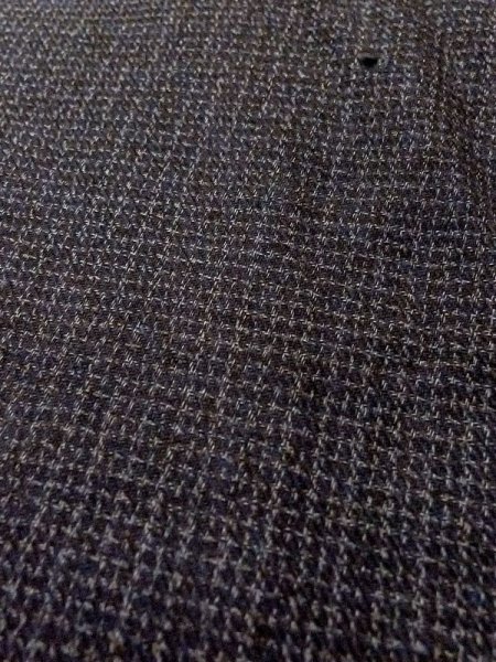 画像8: N0717Y Mint  男性用着物  シルク(正絹)   黒, チェック柄 【中古】 【USED】 【リサイクル】 ★★★★☆ (8)