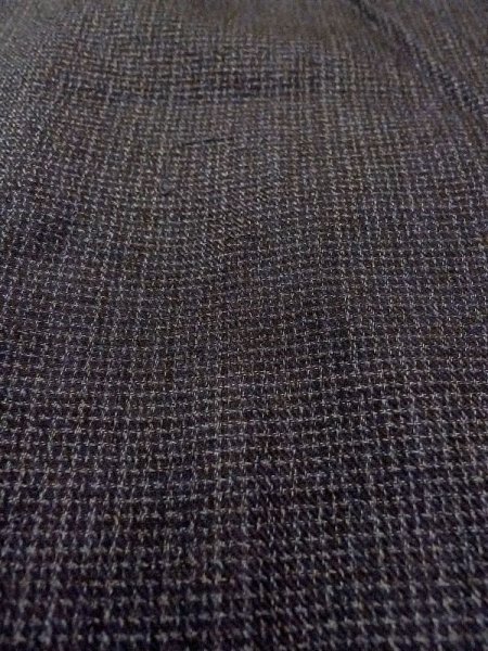 画像9: N0717Y Mint  男性用着物  シルク(正絹)   黒, チェック柄 【中古】 【USED】 【リサイクル】 ★★★★☆ (9)