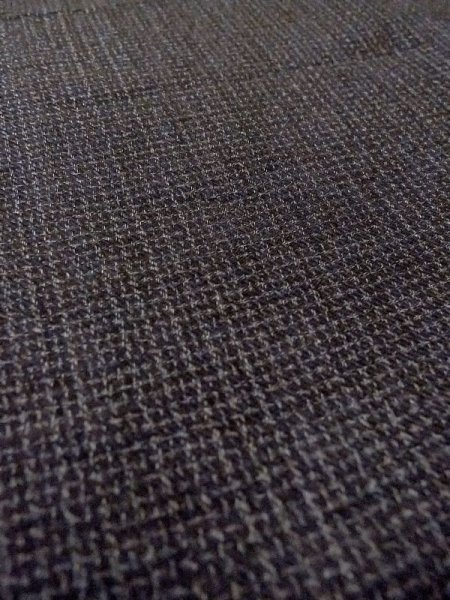 画像10: N0717Y Mint  男性用着物  シルク(正絹)   黒, チェック柄 【中古】 【USED】 【リサイクル】 ★★★★☆ (10)