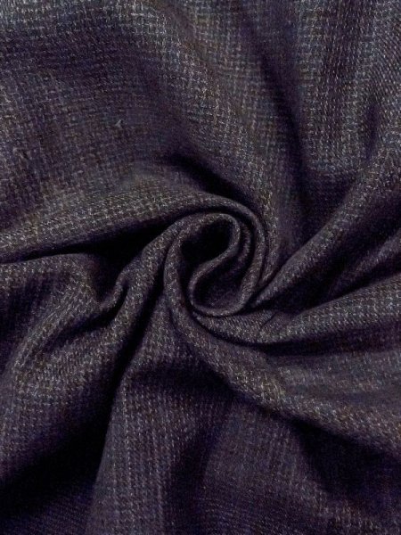 画像12: N0717Y Mint  男性用着物  シルク(正絹)   黒, チェック柄 【中古】 【USED】 【リサイクル】 ★★★★☆ (12)