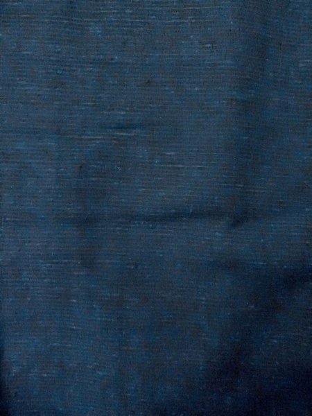 画像4: N0717Z  男性用着物  シルク(正絹)  青み 黒, 縞 【中古】 【USED】 【リサイクル】 ★★★☆☆ (4)
