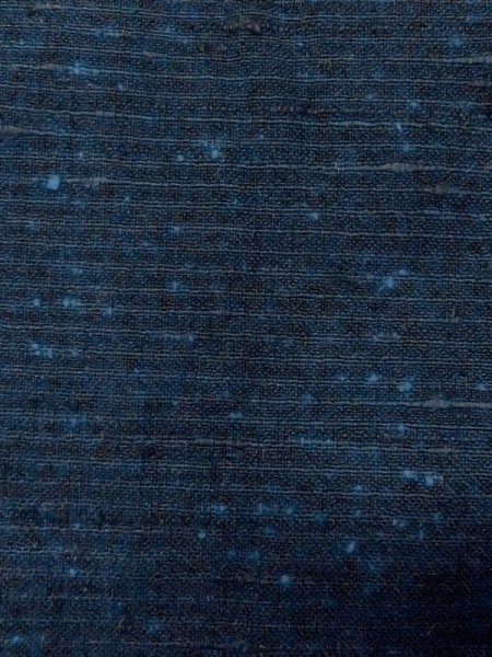 画像6: N0717Z  男性用着物  シルク(正絹)  青み 黒, 縞 【中古】 【USED】 【リサイクル】 ★★★☆☆ (6)