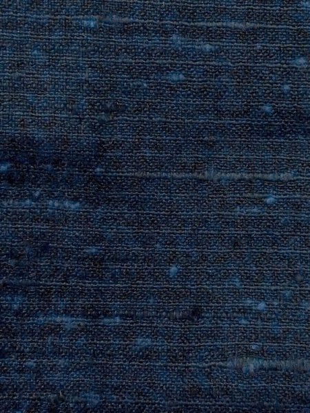 画像7: N0717Z  男性用着物  シルク(正絹)  青み 黒, 縞 【中古】 【USED】 【リサイクル】 ★★★☆☆ (7)