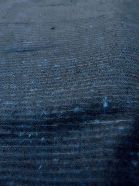 画像9: N0717Z  男性用着物  シルク(正絹)  青み 黒, 縞 【中古】 【USED】 【リサイクル】 ★★★☆☆ (9)