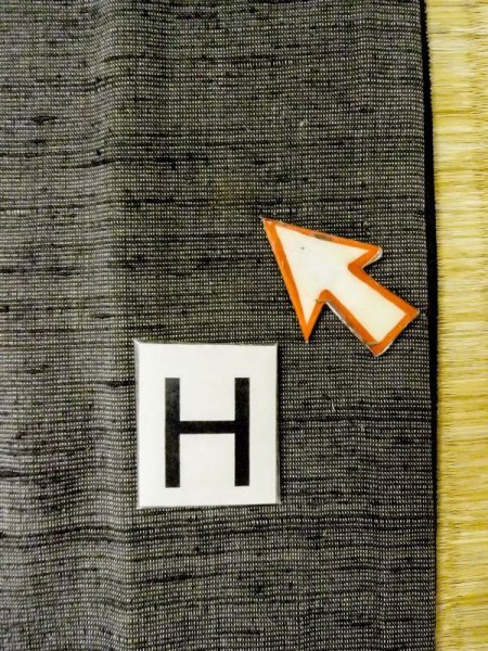 画像21: N0718A  男性用着物  シルク(正絹)   灰色, 縞 【中古】 【USED】 【リサイクル】 ★★☆☆☆ (21)